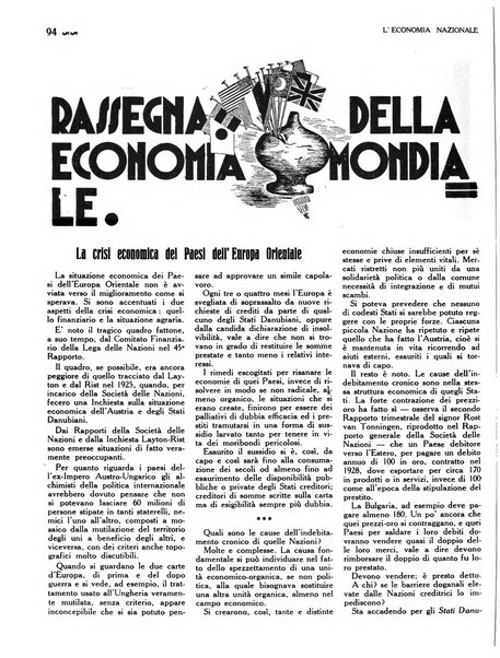 L'economia nazionale rassegna ebdomadaria di politica, commercio, industria, finanza, marina, e assicurazione