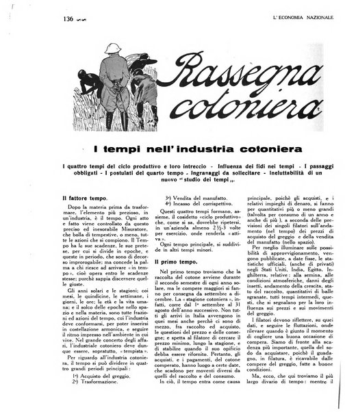 L'economia nazionale rassegna ebdomadaria di politica, commercio, industria, finanza, marina, e assicurazione