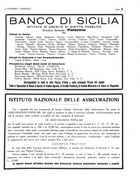 L'economia nazionale rassegna ebdomadaria di politica, commercio, industria, finanza, marina, e assicurazione