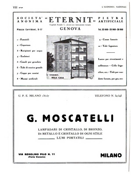 L'economia nazionale rassegna ebdomadaria di politica, commercio, industria, finanza, marina, e assicurazione