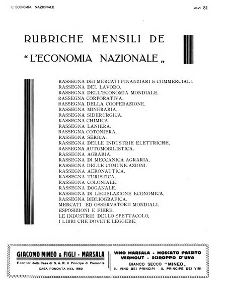 L'economia nazionale rassegna ebdomadaria di politica, commercio, industria, finanza, marina, e assicurazione