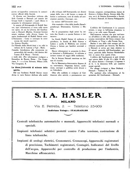 L'economia nazionale rassegna ebdomadaria di politica, commercio, industria, finanza, marina, e assicurazione