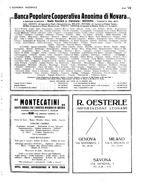 L'economia nazionale rassegna ebdomadaria di politica, commercio, industria, finanza, marina, e assicurazione