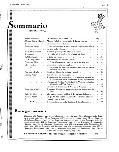 L'economia nazionale rassegna ebdomadaria di politica, commercio, industria, finanza, marina, e assicurazione