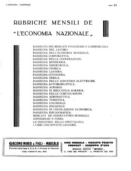 L'economia nazionale rassegna ebdomadaria di politica, commercio, industria, finanza, marina, e assicurazione