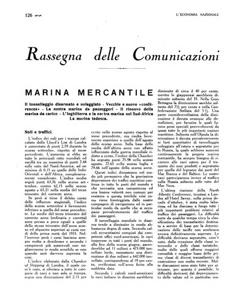 L'economia nazionale rassegna ebdomadaria di politica, commercio, industria, finanza, marina, e assicurazione