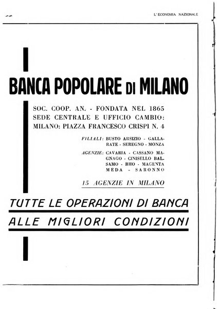 L'economia nazionale rassegna ebdomadaria di politica, commercio, industria, finanza, marina, e assicurazione