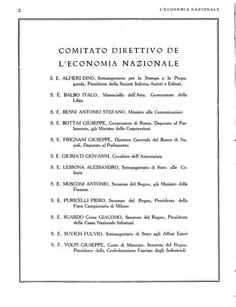 L'economia nazionale rassegna ebdomadaria di politica, commercio, industria, finanza, marina, e assicurazione