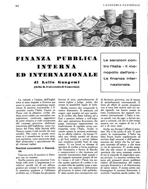 L'economia nazionale rassegna ebdomadaria di politica, commercio, industria, finanza, marina, e assicurazione