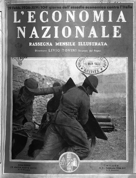 L'economia nazionale rassegna ebdomadaria di politica, commercio, industria, finanza, marina, e assicurazione