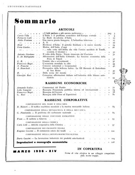 L'economia nazionale rassegna ebdomadaria di politica, commercio, industria, finanza, marina, e assicurazione