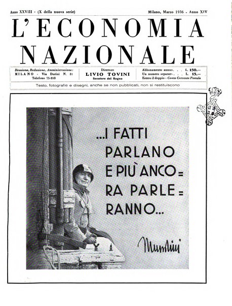 L'economia nazionale rassegna ebdomadaria di politica, commercio, industria, finanza, marina, e assicurazione