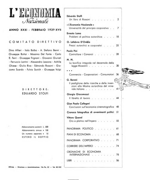 L'economia nazionale rassegna ebdomadaria di politica, commercio, industria, finanza, marina, e assicurazione