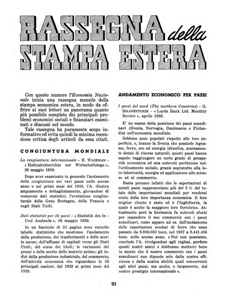 L'economia nazionale rassegna ebdomadaria di politica, commercio, industria, finanza, marina, e assicurazione