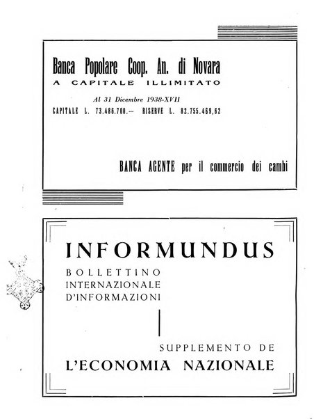 L'economia nazionale rassegna ebdomadaria di politica, commercio, industria, finanza, marina, e assicurazione