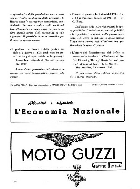 L'economia nazionale rassegna ebdomadaria di politica, commercio, industria, finanza, marina, e assicurazione