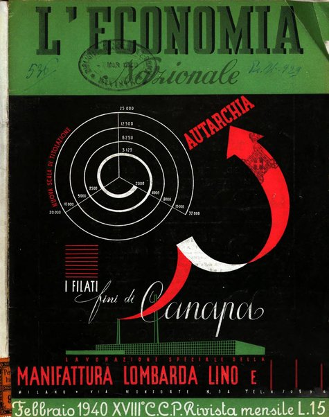 L'economia nazionale rassegna ebdomadaria di politica, commercio, industria, finanza, marina, e assicurazione