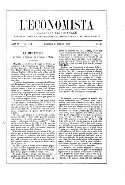 L'economista gazzetta settimanale di scienza economica, finanza, commercio, banchi, ferrovie e degli interessi privati
