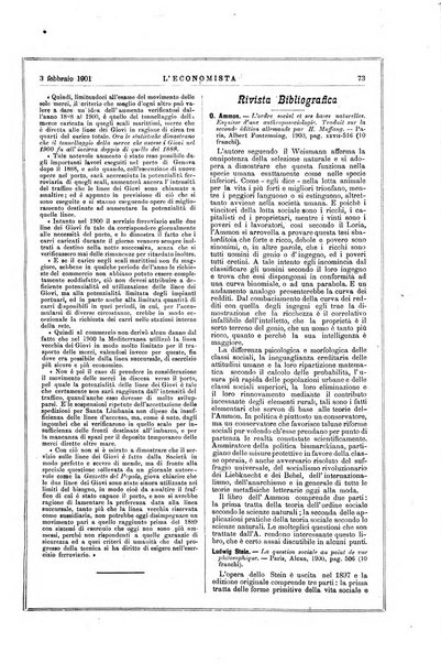 L'economista gazzetta settimanale di scienza economica, finanza, commercio, banchi, ferrovie e degli interessi privati
