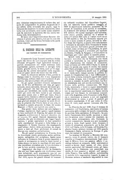 L'economista gazzetta settimanale di scienza economica, finanza, commercio, banchi, ferrovie e degli interessi privati