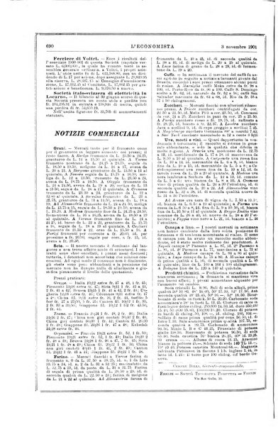 L'economista gazzetta settimanale di scienza economica, finanza, commercio, banchi, ferrovie e degli interessi privati