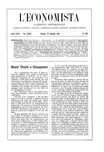 L'economista gazzetta settimanale di scienza economica, finanza, commercio, banchi, ferrovie e degli interessi privati