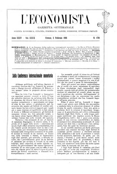 L'economista gazzetta settimanale di scienza economica, finanza, commercio, banchi, ferrovie e degli interessi privati
