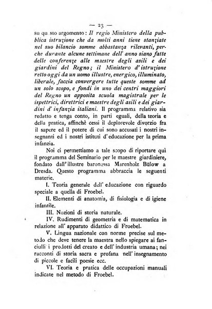 L'educazione moderna periodico mensile indirizzato alla diffusione delle teorie di Federico Frobel ...