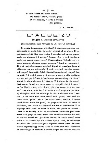 L'educazione moderna periodico mensile indirizzato alla diffusione delle teorie di Federico Frobel ...