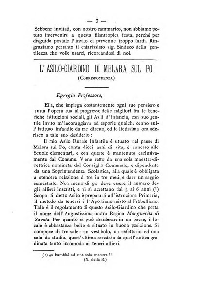 L'educazione moderna periodico mensile indirizzato alla diffusione delle teorie di Federico Frobel ...