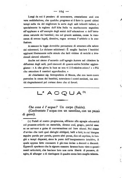 L'educazione moderna periodico mensile indirizzato alla diffusione delle teorie di Federico Frobel ...