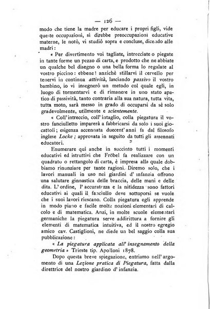 L'educazione moderna periodico mensile indirizzato alla diffusione delle teorie di Federico Frobel ...