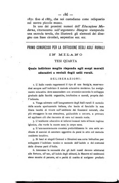 L'educazione moderna periodico mensile indirizzato alla diffusione delle teorie di Federico Frobel ...