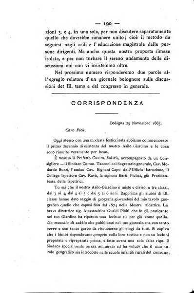 L'educazione moderna periodico mensile indirizzato alla diffusione delle teorie di Federico Frobel ...