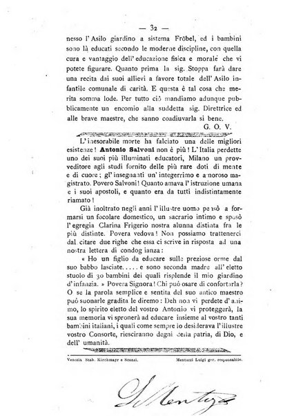 L'educazione moderna periodico mensile indirizzato alla diffusione delle teorie di Federico Frobel ...