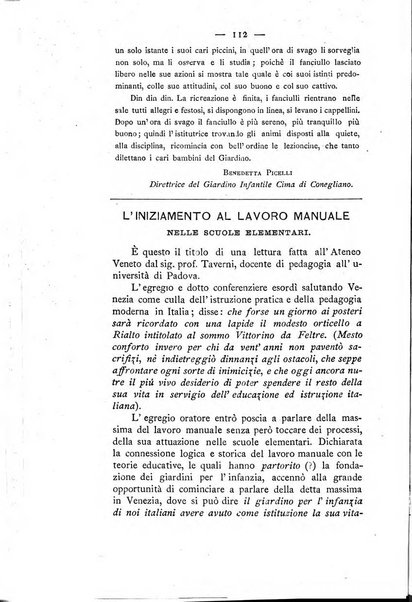 L'educazione moderna periodico mensile indirizzato alla diffusione delle teorie di Federico Frobel ...