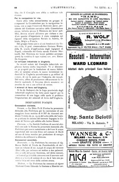 Elettricità rivista settimanale illustrata