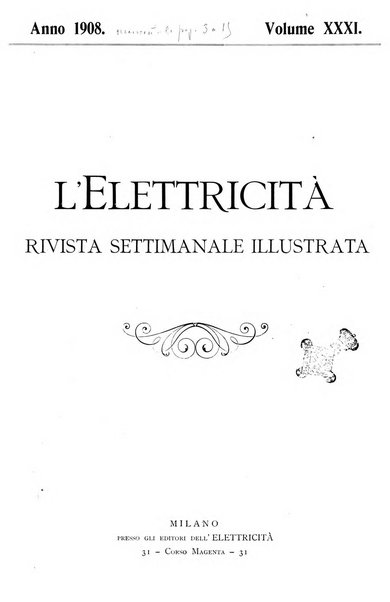 Elettricità rivista settimanale illustrata