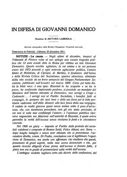 L'eloquenza antologia, critica, cronaca