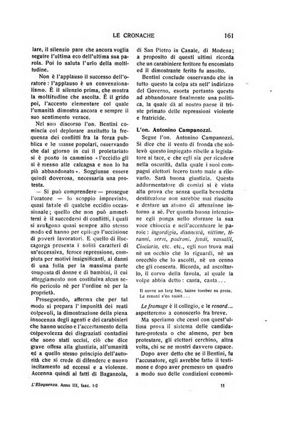 L'eloquenza antologia, critica, cronaca