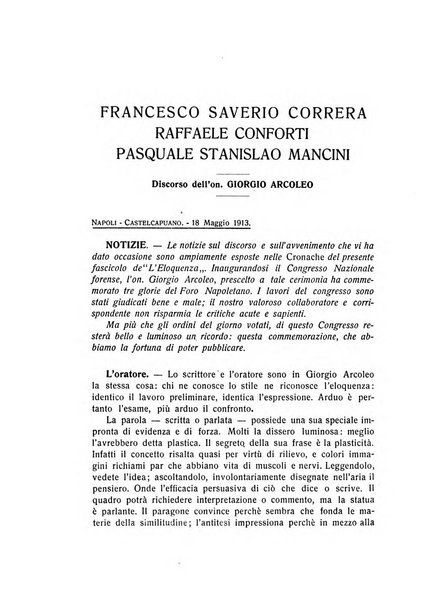 L'eloquenza antologia, critica, cronaca