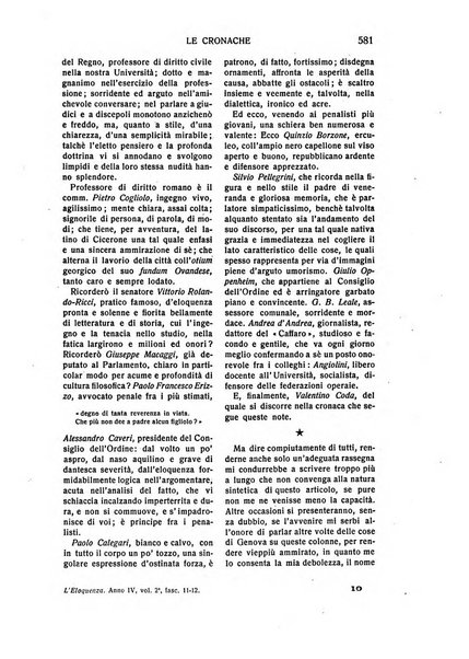 L'eloquenza antologia, critica, cronaca