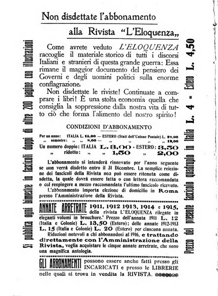 L'eloquenza antologia, critica, cronaca