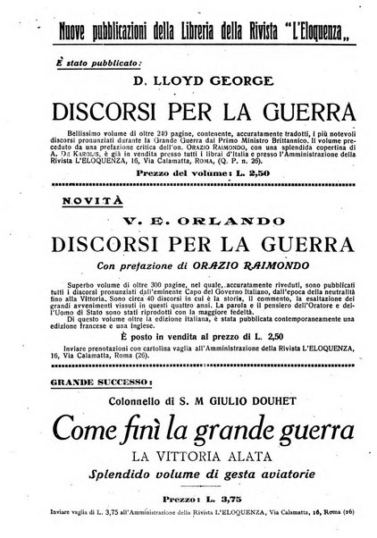 L'eloquenza antologia, critica, cronaca