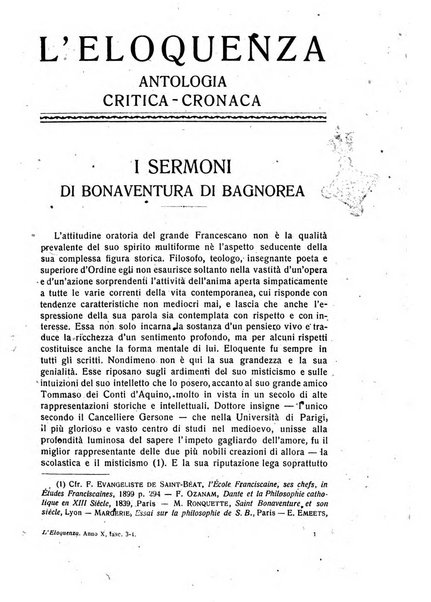 L'eloquenza antologia, critica, cronaca