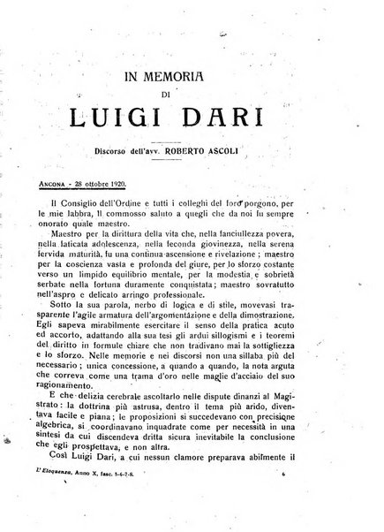 L'eloquenza antologia, critica, cronaca