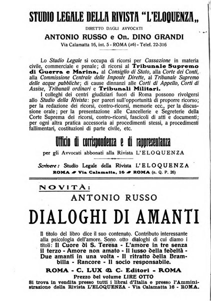 L'eloquenza antologia, critica, cronaca