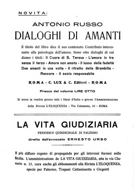 L'eloquenza antologia, critica, cronaca