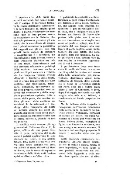 L'eloquenza antologia, critica, cronaca