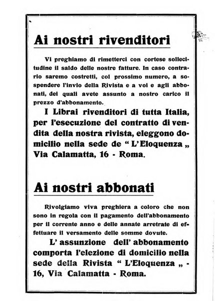 L'eloquenza antologia, critica, cronaca